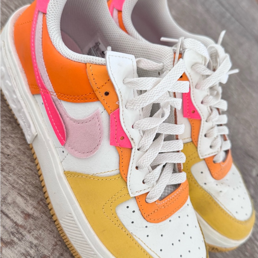 Nike Sneakers with Pink and Orange Details